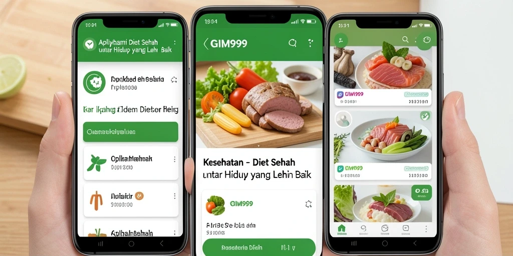 Tampilan antarmuka GIM999 yang mudah digunakan untuk Diet Sehat.