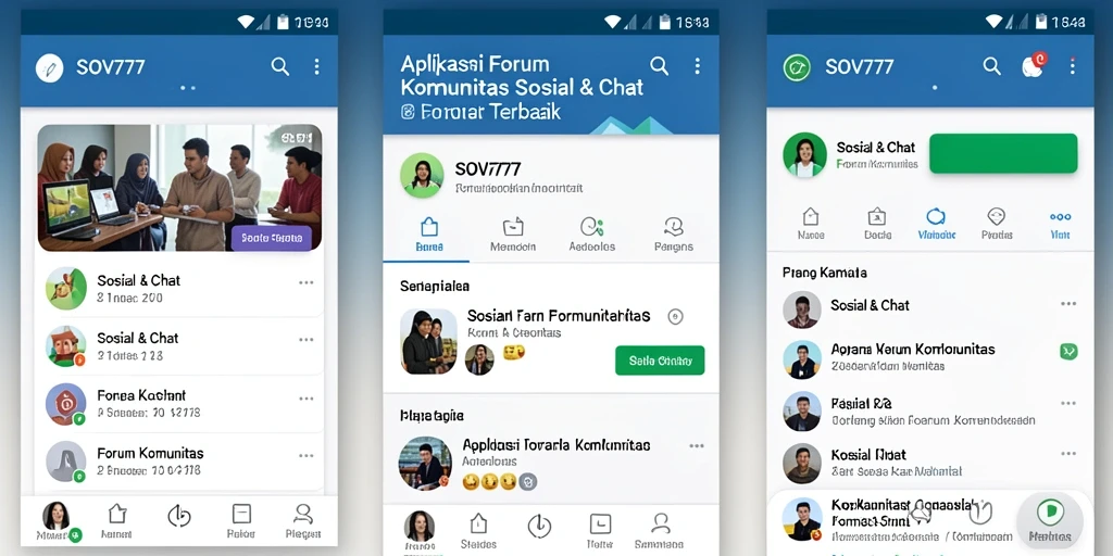 Antarmuka SOV777 menampilkan forum komunitas yang interaktif dan menarik.