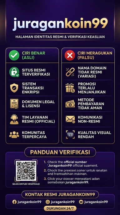 Tampilan kanal resmi juragankoin99